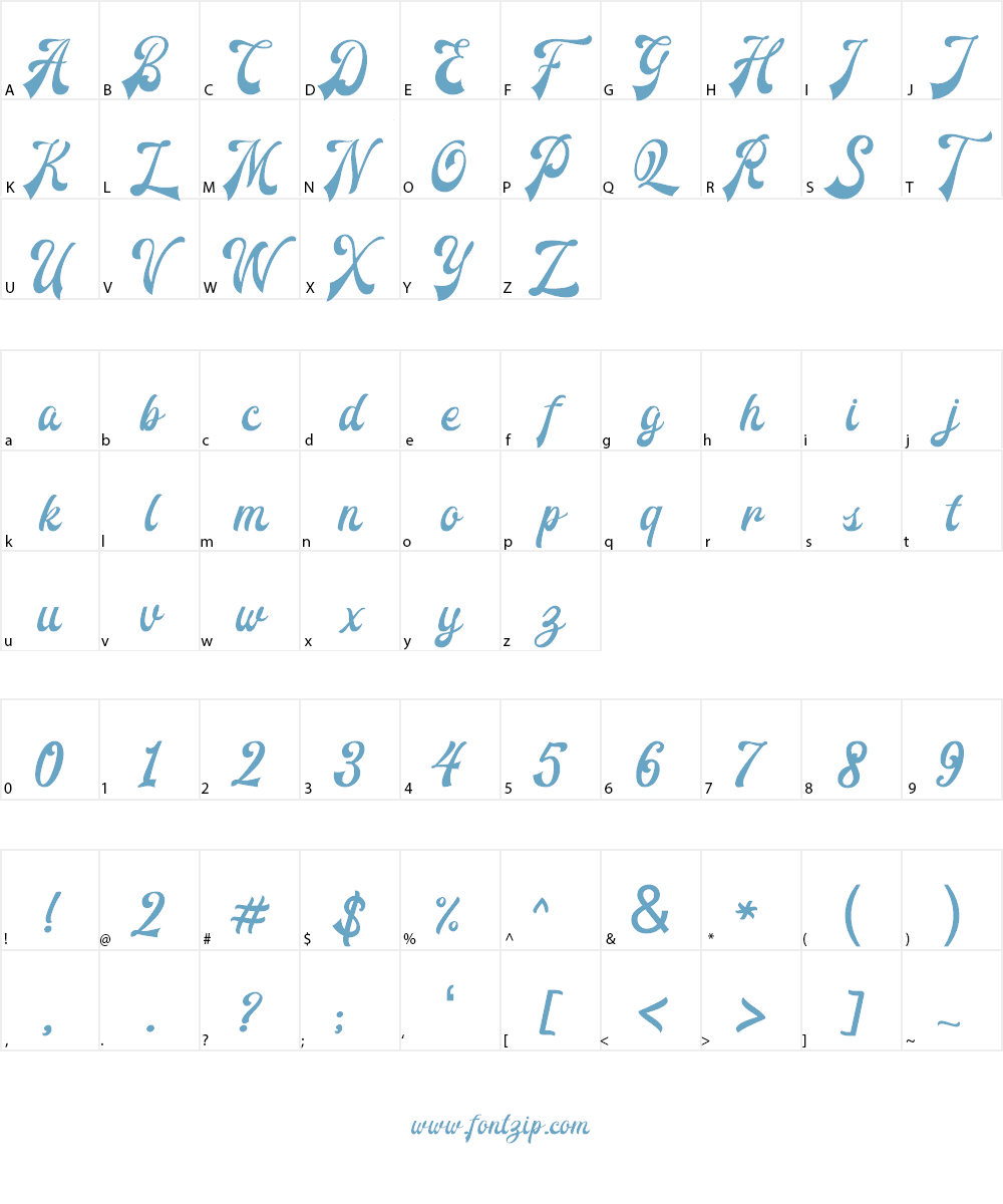 Redoura DEMO Font Character
